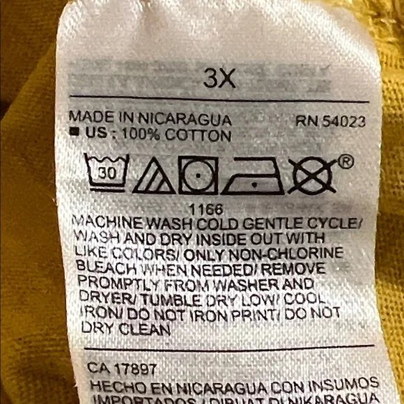 NWT Old Navy Mustard Tee with Floral Graphic size 3X - Picture 6 of 6